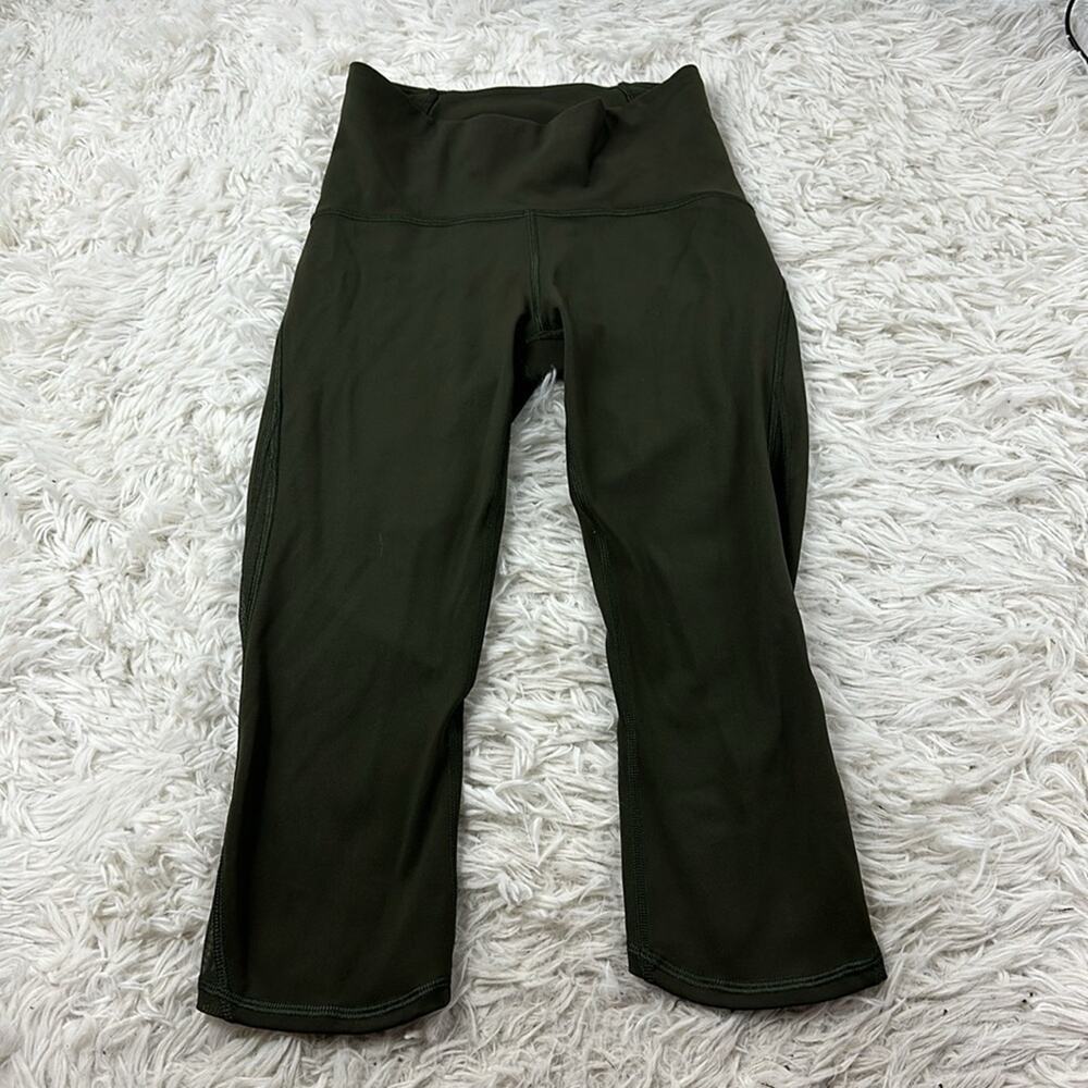 Lululemon Train Times Crop 17" Dark Olive